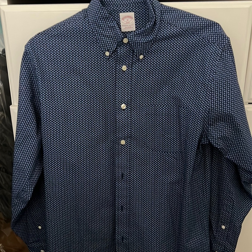 Men’s Brooks Brothers 346 L/S Cotton Button Down Shirt Size M